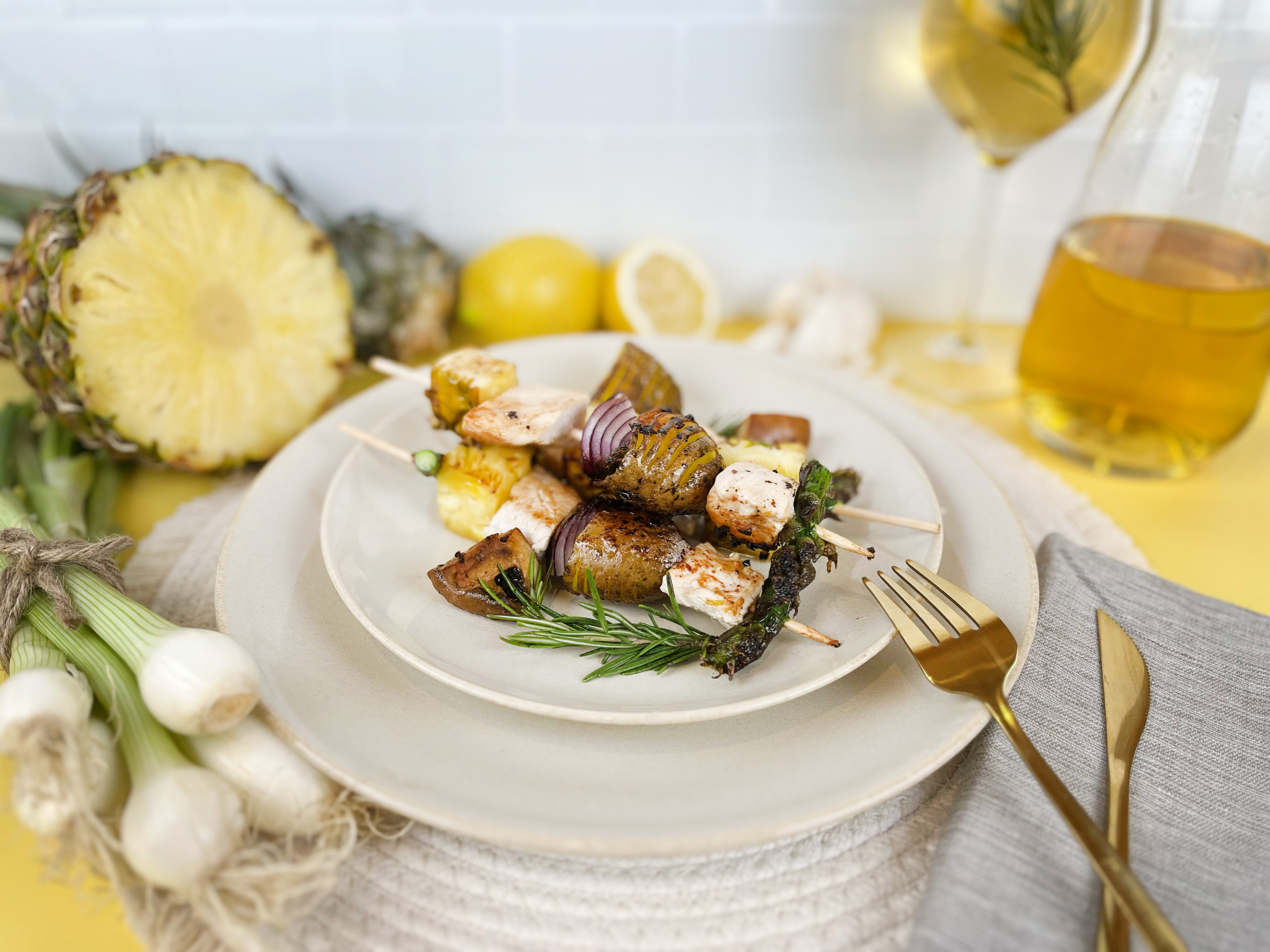 Ananas Geflügelspieße