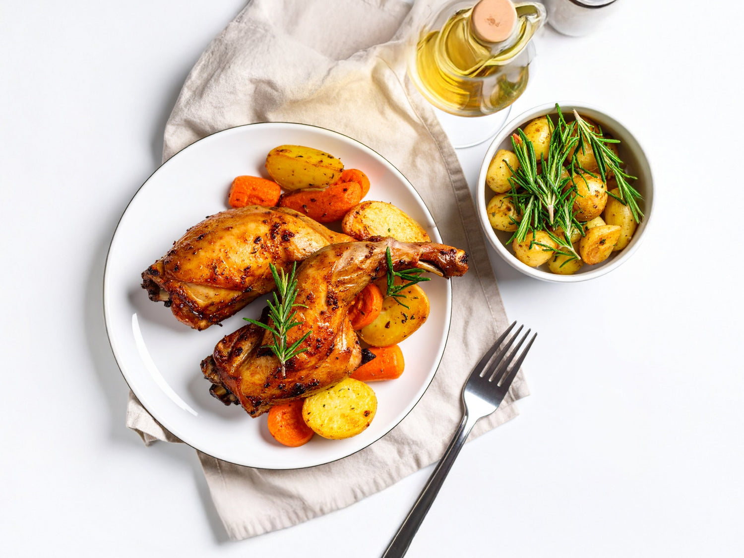 Kaninchen aus dem Ofen mit Grillgemüse