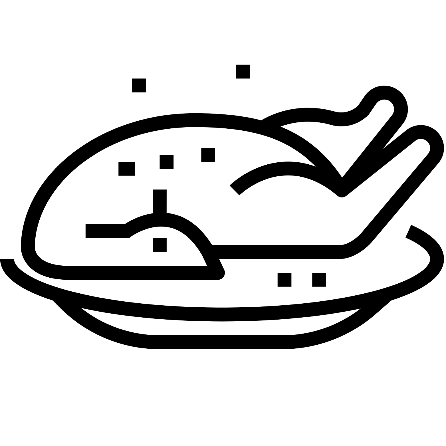 Schematische Darstellung eines gebratenen Hahnchens