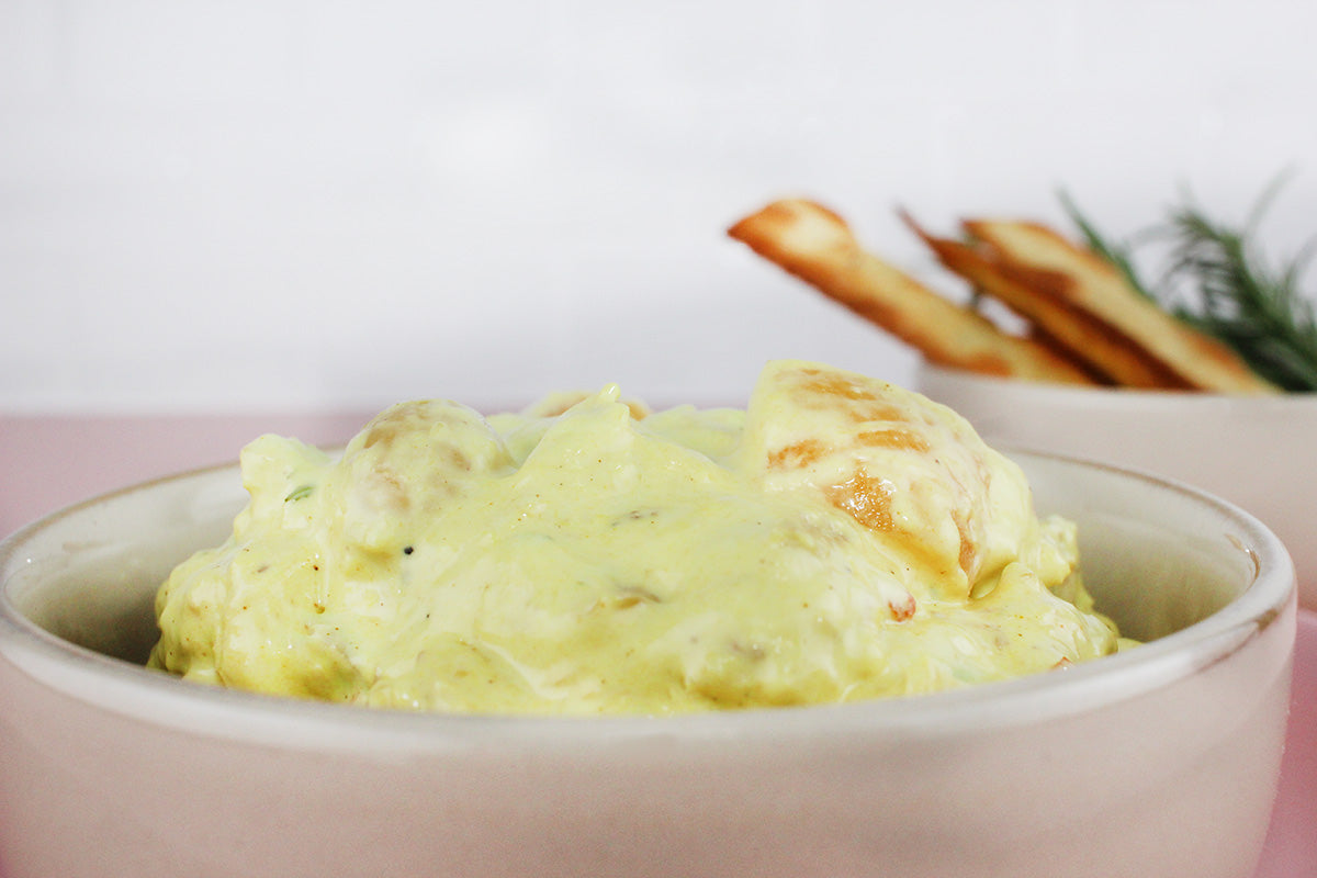 Hausgemachter Curry Geflügelsalat