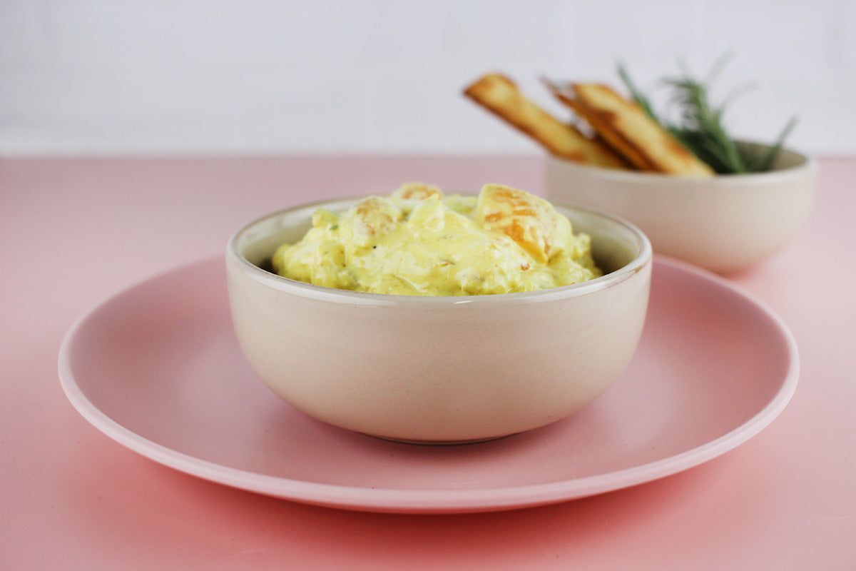 Hausgemachter Curry Geflügelsalat