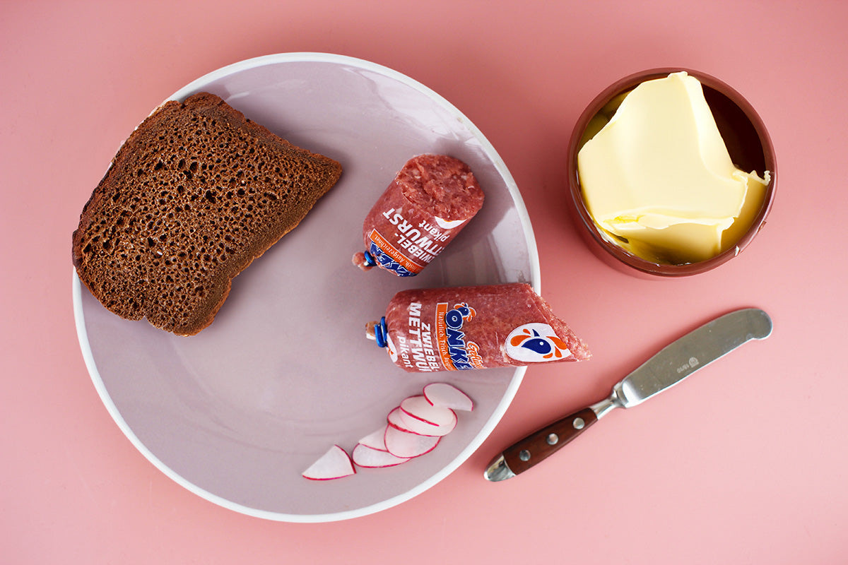 Pikante Geflügel-Zwiebelmettwurst 140g