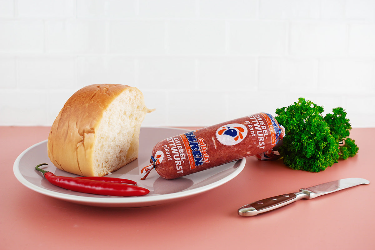 Pikante Geflügel-Zwiebelmettwurst 140g
