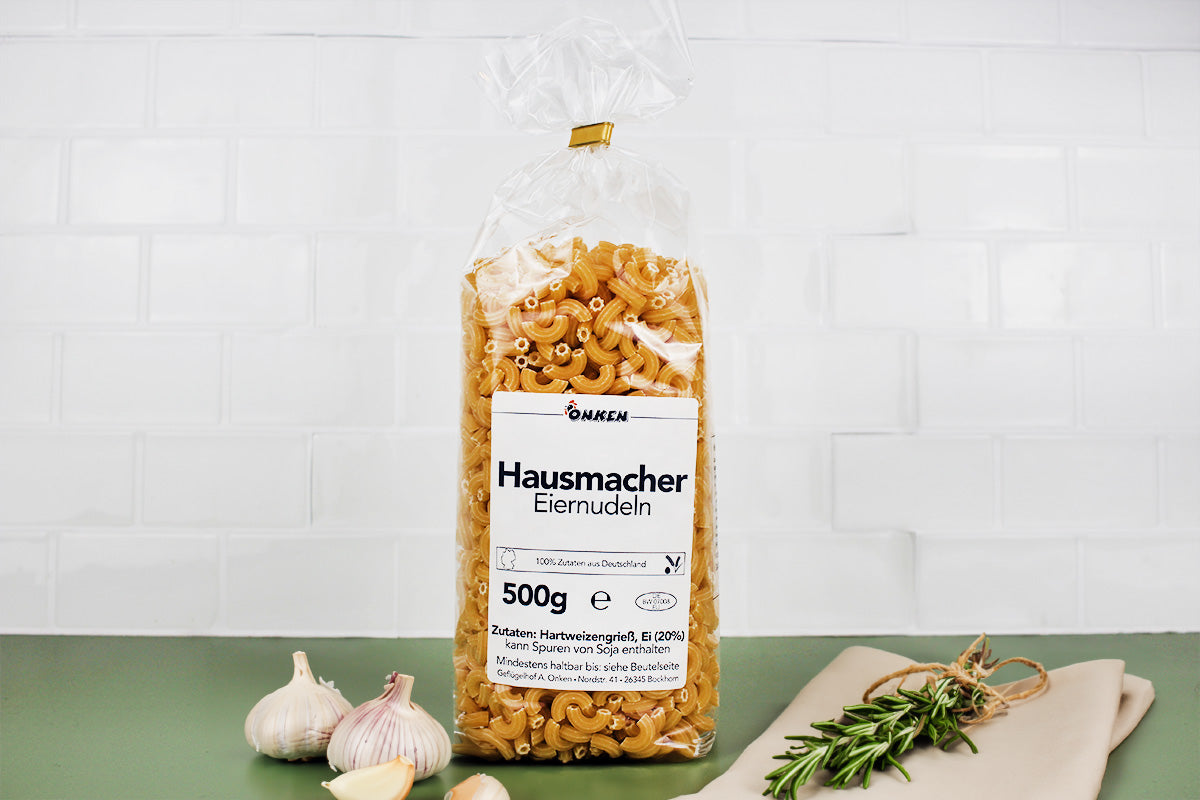 Hausmacher Eiernudeln - Hörnchen