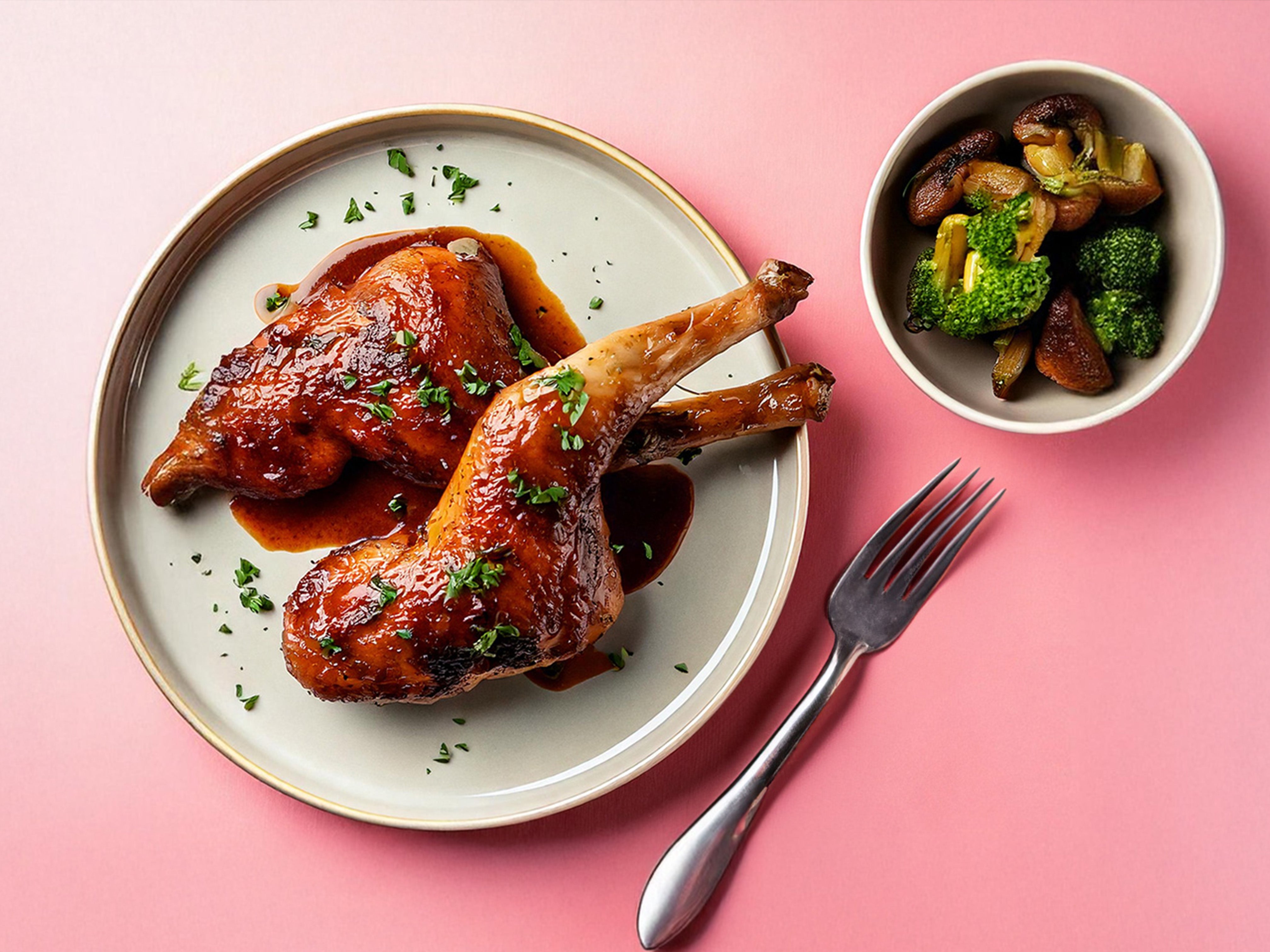 Glasierte Vorderläufe vom Kaninchen