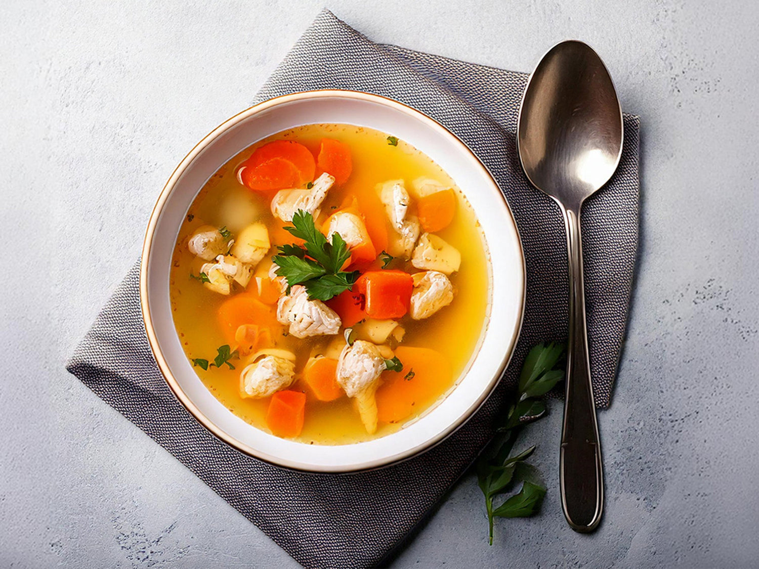 Selbstgemachte Hühnersuppe